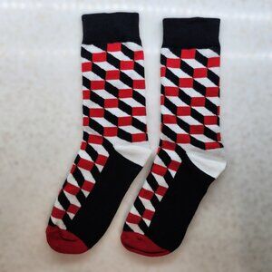 *Free with Purchase* Black,White & Red Unigender Fashion Socks